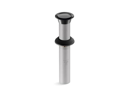 Kohler K-33151-2BL Bathroom sink clicker drain without overflow, Blackened Bronze - color: Black