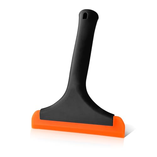Small Silicone Window Squeegee, Small Squeegee, Silicone Squeegee Window Tint Tool Auto Water Blade, Car Shower Squeegees for Car Windshield, Glass, and Smooth Surfaces (Black, 1PCS) - color: Black, size: 1PCS