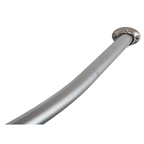 Kingston CC3178 Adjustable Curved Shower Curtain Rod, Brushed Nickel - color: Brushed Nickel