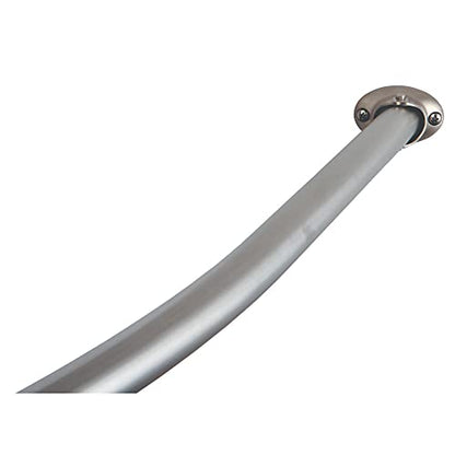 Kingston CC3178 Adjustable Curved Shower Curtain Rod, Brushed Nickel - color: Brushed Nickel