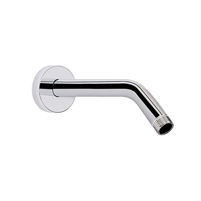 Shower Arm with Flange and Teflon Tape, Wall Mounted Shower Pipe 304 Stainless Steel Extension Arm for Fixed Shower Head & Handheld (6 Inch, Chrome) - color: Chrome, style: 6 Inch