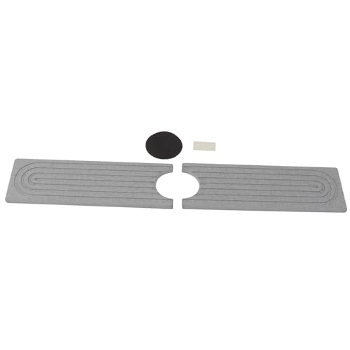 Aramox Diatomite Faucet Mat, Fast Drying Absorbent Pad with Sanding Tool, Light Gray, 23.6x3.9 Inch, for Kitchen Bathroom RV Countertop - color: Light Gray