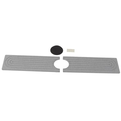 Aramox Diatomite Faucet Mat, Fast Drying Absorbent Pad with Sanding Tool, Light Gray, 23.6x3.9 Inch, for Kitchen Bathroom RV Countertop - color: Light Gray