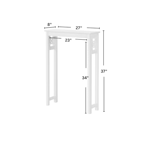 Derby Over-the-Toilet Storage Shelf – 37" Tall Bathroom Space Saver with Fixed Shelf & Open Gridwork Design – Modern Freestanding Organizer for Toiletries & Towels by Alaterre Furniture (White) - size: 37-Inch Tall