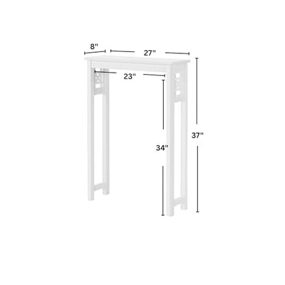 Derby Over-the-Toilet Storage Shelf – 37" Tall Bathroom Space Saver with Fixed Shelf & Open Gridwork Design – Modern Freestanding Organizer for Toiletries & Towels by Alaterre Furniture (White) - size: 37-Inch Tall