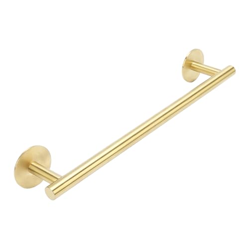 Self Adhesive Towel Bar,16" Brushed Gold No Drill Bathroom 304SS Towel Holder - color: Brushed Gold, size: 15.7 Inch