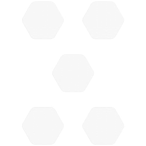 Kahuna Grip Bathtub Bath and Shower 5¼" Hexagon Non-Slip Traction Treads (White) - color: White