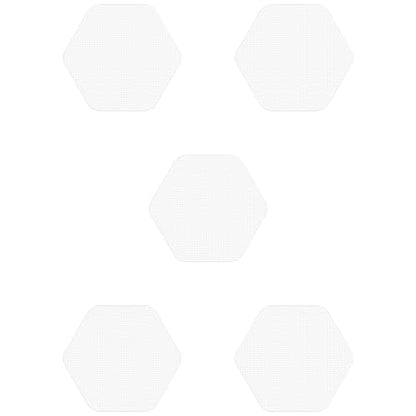 Kahuna Grip Bathtub Bath and Shower 5¼" Hexagon Non-Slip Traction Treads (White) - color: White