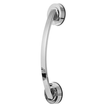 Zerodeko Suction Grab Bars for Shower 12 Inch Chrome Suction Shower Handles for Elderly Bathroom Safety Handrail Wall-Mounted Silver Grab Bar for Glass Doors