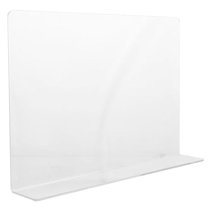 PRETYZOOM Acrylic Kitchen Sink Splash Guard 13.77 X 8.26 Inch Clear Water Barrier Panel for Countertop and Bathroom Sink Protection - size: 35.00X21.00X5.00CM