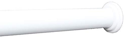 Urbanest 1" No Drilling Shower Closet Window Metal Premium Adjustable Tension Rod, Heavy Duty, 42-inch to 72-inch, Glossy White - color: Glossy White, size: 42"-72"