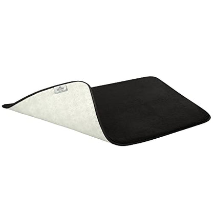 American Soft Linen 21x32 Fluffy Foamed Slip Reducer Bath Rug, Machine Washable Area Bath Mat Rugs for Bathroom, Black - color: Black, style: 21x32" Fluffy Foamed Bath Mat