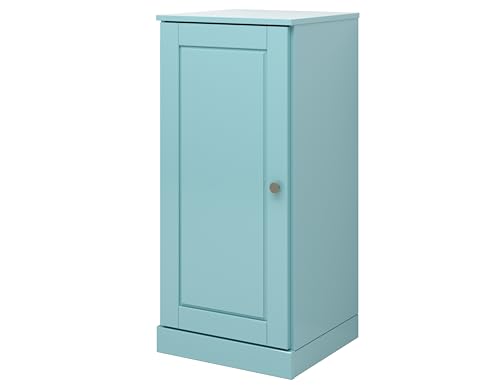 100% Solid Wood Bathroom Cabinet, Wood Door, Aqua, 16.5" w x 35.75" h x 15.5" d, Renewable Eco-Friendly Wood, Made in Brazil - color: Aqua, style: Raised Panel Door