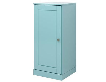 100% Solid Wood Bathroom Cabinet, Wood Door, Aqua, 16.5" w x 35.75" h x 15.5" d, Renewable Eco-Friendly Wood, Made in Brazil - color: Aqua, style: Raised Panel Door