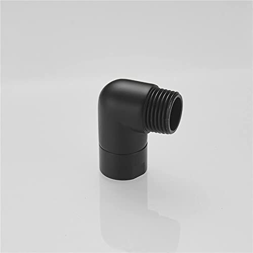 Black Shower Elbow Connector, Biveah Brass 90 Degree Shower Extension Arm Hose Elbow Adapter for Shower Head, KSB012B