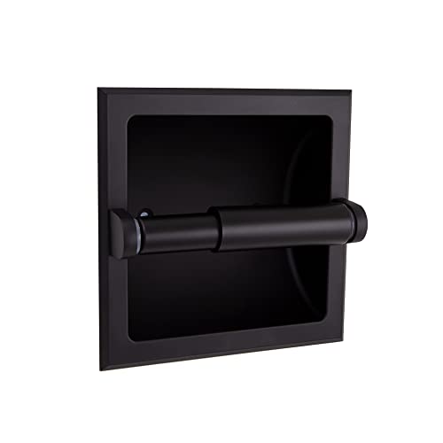 Design House Millbridge Toilet Paper Holder, Matte Black | Wall Mount, Classic, Zinc, Hardware, 544554