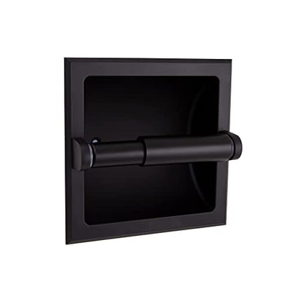 Design House Millbridge Toilet Paper Holder, Matte Black | Wall Mount, Classic, Zinc, Hardware, 544554