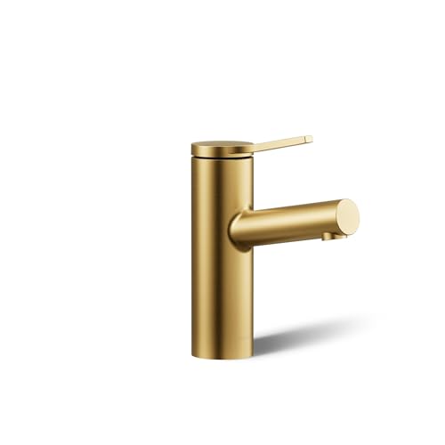 Kohler K-35048-4K-2MB Elate® Single-Handle Bathroom Sink Faucet, Bathroom Faucets,1.0 GPM, Vibrant Brushed Moderne Brass - color: Vibrant Brushed Moderne Brass, size: 1.0 GPM