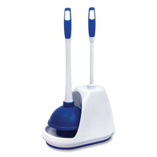 Mr. Clean 440436 Turbo Plunger & Bowl Brush Set 12 1/2-Inch Handle w/ 6-Inch Dia Bowl White (BUT440436)