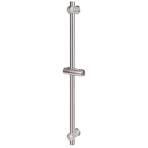 NearMoon Slide Bar with Height/Angle Adjustable Handheld Shower Holder, Bathroom SUS 304 Stainless Steel Head Holder for Bath (Screw Mounted, Brushed Nickel) - color: Brushed Nickel, style: Screw Mounted