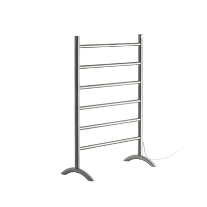 Freestanding Towel Warmer, Brushed Stainless Steel | Top One-Button Timer (2H/4H/Continuous), Rapid Heating, No Bending, Stainless Steel, Bathroom/Dressing Room。 - color: Brushed