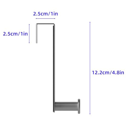 Over The Door Cabinet Hooks 2 Pack for Kitchen and Bathroom Cabinets Drawers up to 0.86in Thick, Brushed Stainless Steel No Drill - color: Silver
