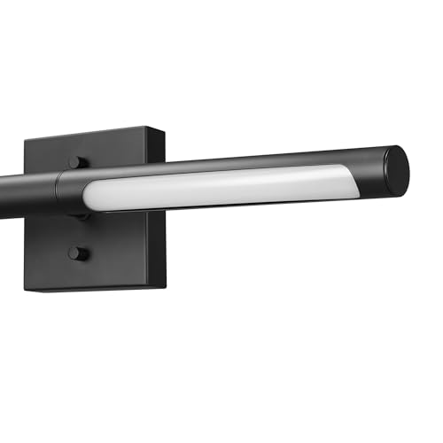Globe Electric 63000203 5-Piece All-in-One Bathroom Set, 2-Light LED Vanity Light, Matte Black, 1200 Lumen, Towel Bar, Robe Hook, Toilet Paper Holder, Towel Ring, Bathroom Lights Over Mirror - color: Matte Black