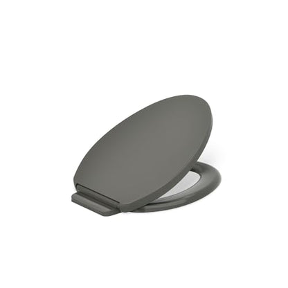 Kohler K-26801-58 Impro ReadyLatch Quiet Close Elongated Toilet Seat, Thunder Grey - color: Thunder Gray, size: Elongated