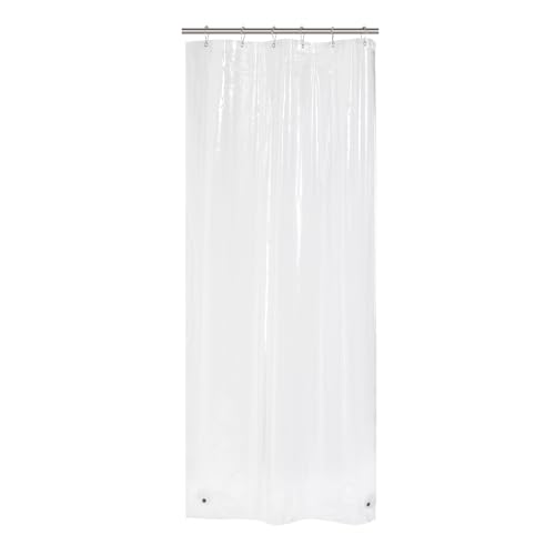 AmazerBath Small Shower Curtain Liner, 36x72 Stall Plastic Clear Shower Curtain Liner, PEVA Cute Narrow Shower Liner, Stand Up Shower Curtain Liners with 2 Magnets and 6 Rustproof Grommet Holes - color: Clear, size: 36"W x 72"L (Pack of 1)