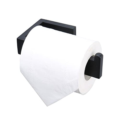 TocTen Toilet Paper Holder-Bathroom Tissue Holder Fit Big Roll Paper, Toilet Paper Roll Holder Wall Mounted Made of Thicken 304 Stainless Steel, Suitable for Bathroom, Kitchen, Office (5.9 in, Black) - color: Matte Black-square