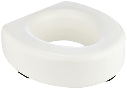 HealthSmart Enhanced Comfort 5" Raised (Round) Toilet Seat Risers for Seniors 5 Slip Resistant Pads FSA/HSA Eligible Padded Toilet Seat Elevation 15.7 x 15.2 x 6.1 - style: New and Improved