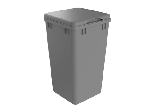 Rev-A-Shelf 27 Qt Under Sink Garbage Can Lid for Base Kitchen and Bathroom Cabinet, Replacement Plastic Trash Bin Lid Only, Grey, RV-1024-LID-14-1 - color: Gray, size: 27 QT
