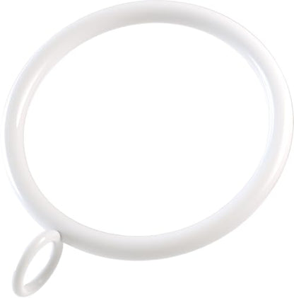 42 PCS Curtain Rings, 1.5 Inch Metal Curtain Drape Sliding Eyelet Rings-Hanging Rings for Curtains and Rods, Fits Up to 1 1/4-Inch Rod, White(Clips Not Included) - color: White