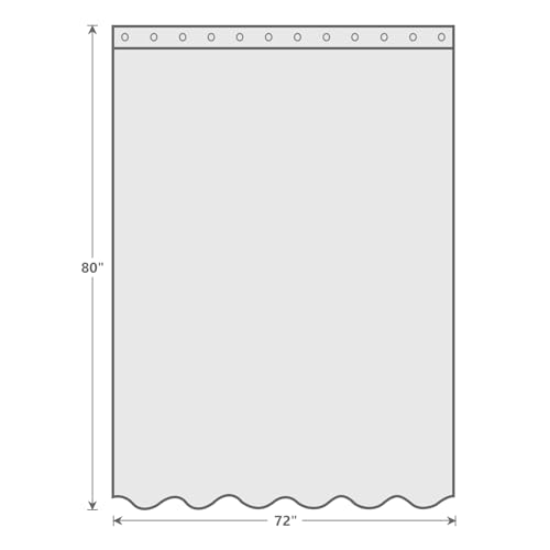 EurCross Shower Curtain Liner 72 x 80 inches Long, Water-Repellent Weighted Bottom Solid White Fabric Shower Curtain for Bathroom - color: White, size: 72"W x 80"L (Pack of 1)