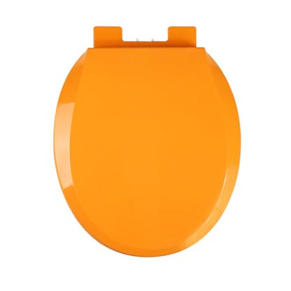Soft Close Toilet Seat, Round Toilet Seat Cover, Quiet and Slow Close Toilet Lid and Seat, Quick Release, Easy to Install Also Easy to Clean, O-Shaped, PP,Orange,36x41cm - color: Orange