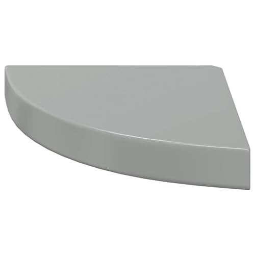 Floating Corner Shelf MDF Wall Mount for Bathroom, Weather Resistant, 9.8" x 9.8" x 1.5"