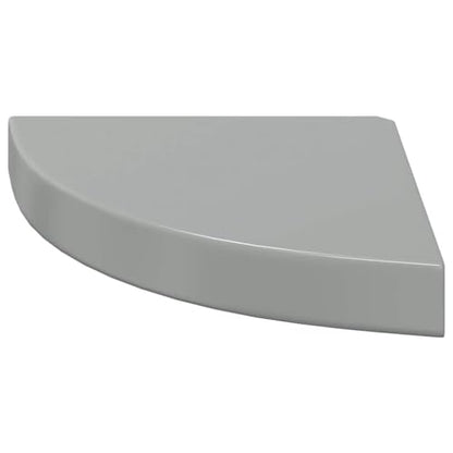 Floating Corner Shelf MDF Wall Mount for Bathroom, Weather Resistant, 9.8" x 9.8" x 1.5"