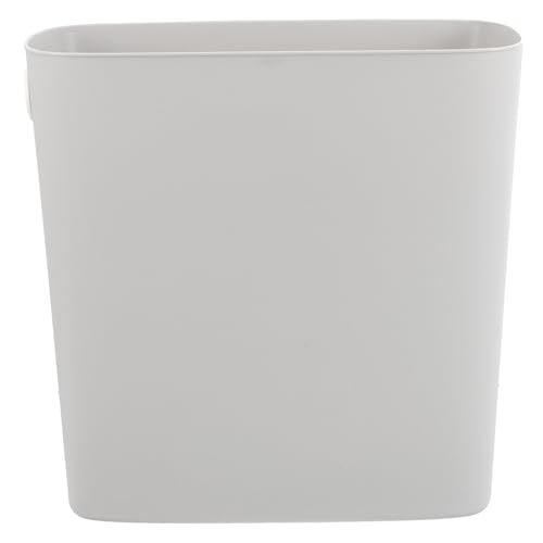 FOMIYES Narrow Trash Can Plastic Waste Container for Bedroom Kitchen Bathroom, Space-Saving Household Garbage Bin with Thickened Design, Light Gray 1pcs