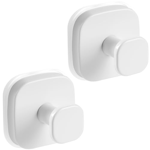 Suction Cup Hooks for Shower, No-Drill Towel Hooks for Bathrooms, Kitchen, Glass Door, Mirror, Tile, Shower Suction Hooks for Hanging Towels, Robe, Loofah, Christmas Wreath (White, 2 Pack) - color: White, size: 2 Pack