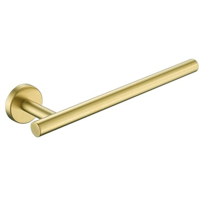 JQK Hand Towel Bar Gold, 10 Inch Thicken 0.8mm 304 Stainless Steel Bathroom Hand Towel Holder, 9 Inch Useable Length Wall Mount, Brushed Gold, THH110L9-BG - color: Brushed Gold
