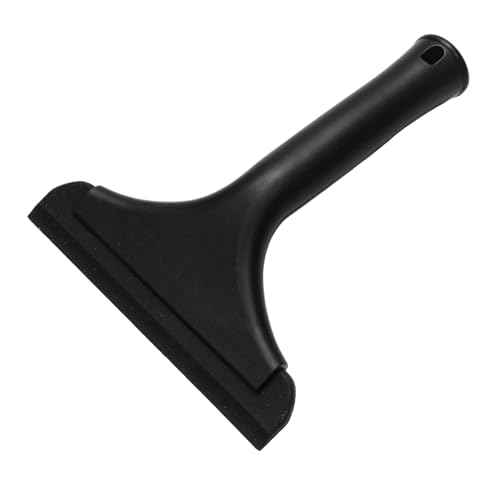 Black Small Silicone Squeegee with Handle & Hanging Hole, 5.9" | Shower Squeegee, Water Blade Squeegees for Glass Door, Window, Car Windshield, Bathroom Mirror, Kitchen Countertop(All Black) - color: All Black