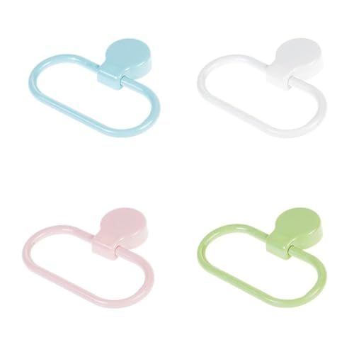 Green Adhesive Towel Ring, No-Drill ABS Hand Towel Holder for Bathroom & Kitchen