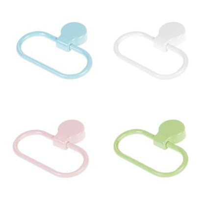 Green Adhesive Towel Ring, No-Drill ABS Hand Towel Holder for Bathroom & Kitchen
