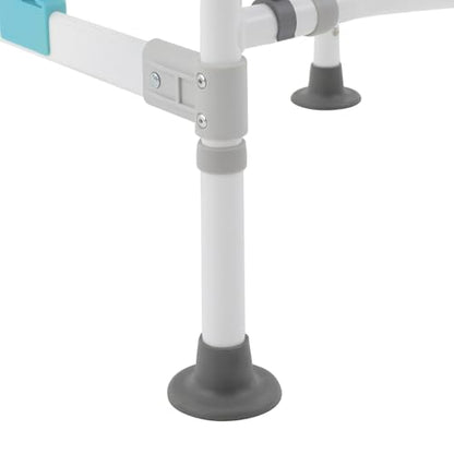 Toilet Safety Rails for Seniors Heavy Duty Toilet Safety Frame, 330Lbs Carbon Steel Adjustable Height and Width, Toilet Grab Bar Arms for Elderly Disabled & Shower, Blue