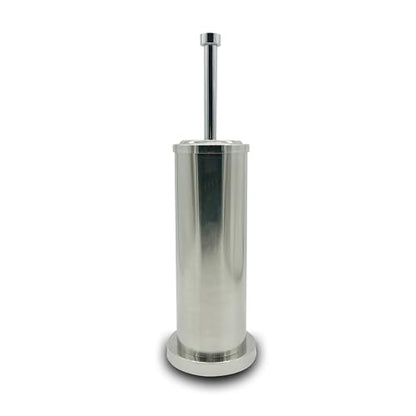 Silver Chrome Toilet Bowl Brush with Holder with Removable Plastic Liner, Durable Bathroom Cleaning Tool, Bathroom Cleaner Brush for Efficient Cleaning and Hygiene - color: Chrome(mbb4803)