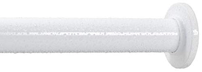 Ivilon Tension Curtain Rod - Spring Tension Rod for Small Windows or Shower, 16 to 24 Inch. White - color: White
