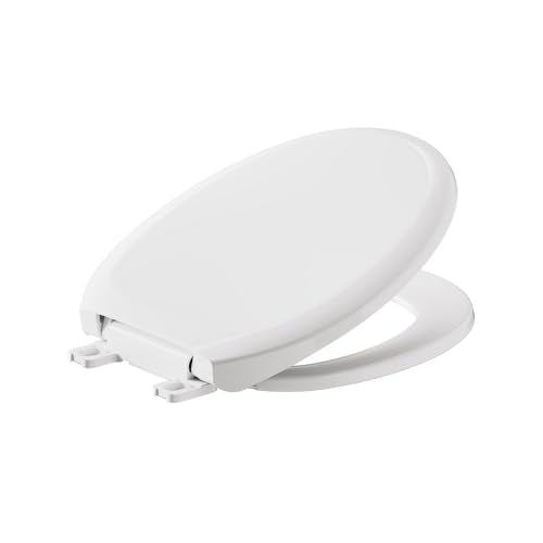 American Standard Champion Round Toilet Seat, Soft Close, White | Slow Close Toilet Seat: Includes Quick Release Hinges, Easy Clean, EverClean Antimicrobial, Fits Round Bowls | 5320B65CT.020