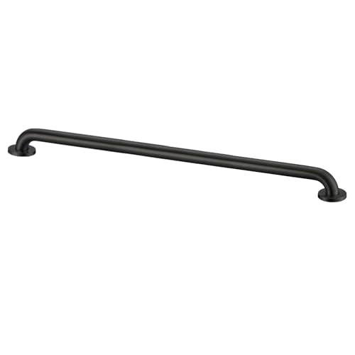 Stardrix 36-Inch ADA Compliant Grab Bar, 1.5" Diameter, Concealed Mounting Flanges, Handicap Friendly, Commercial & Residential Bathrooms, Matte Black Stainless Steel - color: Matte Black, size: 36"