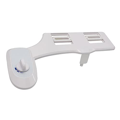 Classic Bidet with Adjustable Water Pressure and Two Piece Mounting Plates, Compact Design with Single Retractable Hose, No Electricity and No Battery Required, Easy Operation, Easy Installation