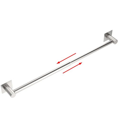 Towel Bar, Self-Adhesive Towel Racks for Bathroom, Brushed Nickel | Adjustable 13 to 23.6 Inch Stick on Towel Rod, 304 Stainless Steel Towel Holder, Rustproof, Square Base, No Drill, Modern - color: Brushed Nickel, size: Self-Adhesive